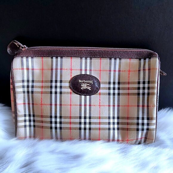 Burberrys vintage Haymarket clutch EUC - Picture 1 of 12